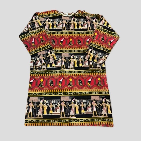 Luxe Noir By Lucerne Labidou Vintage Egyptian Gods Kaftan Size 1X - Picture 1 of 7